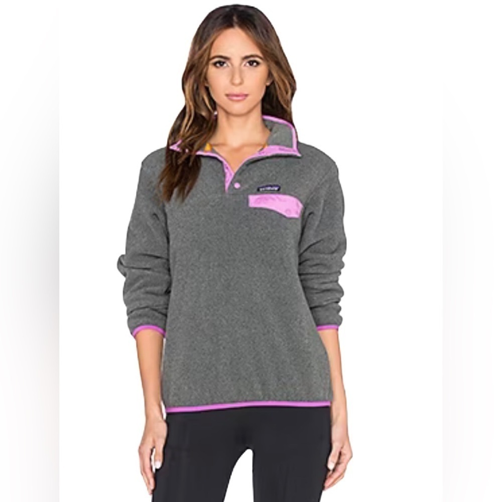 Patagonia Grey Women's Lightweight Synchilla Snap-T Fleece Pullover Size XS